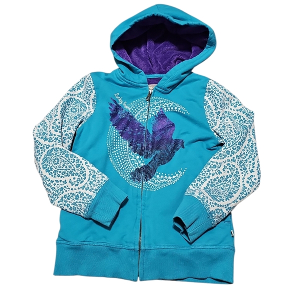 Lucky Brand Other - Girl's Lucky Brand Hooded Full Fron Zip Sweatshirt Jacket